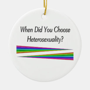 Wanneer heb je heteroseksualiteit gekozen? keramisch ornament