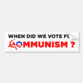 Wanneer hebben we voor het communisme gestemd? bumpersticker (Voorkant)