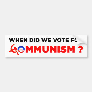 Wanneer hebben we voor het communisme gestemd? bumpersticker