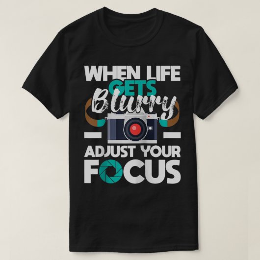 Wanneer het Leven de Fotogr van de Fotograaf van d T-shirt (Design voorkant)