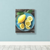 Wanneer het leven je citroenen geeft | Waterverf L Canvas Afdruk (Insitu (Houten vloer))