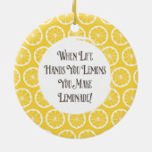 Wanneer het leven je handen geeft, maken limonade- keramisch ornament (Achterkant)