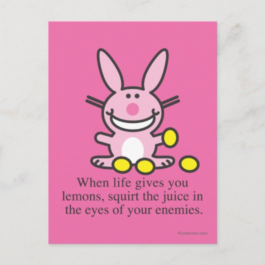 Wanneer het leven je leemons geeft briefkaart (Voorkant)