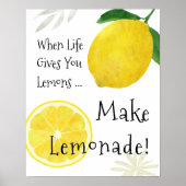 Wanneer het leven je leemons geeft, maak limonade poster (Voorkant)