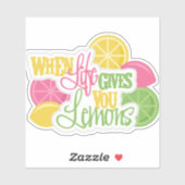 Wanneer het leven je leemons geeft sticker (Vel)
