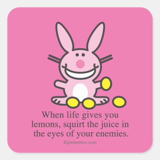 Wanneer het leven je leemons geeft vierkante sticker (Voorkant)