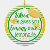 Wanneer het leven je leemons laat zien dat limonad keramisch ornament (Achterkant)