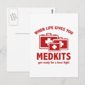 Wanneer het leven je medailles geeft briefkaart (Voorkant / Achterkant)