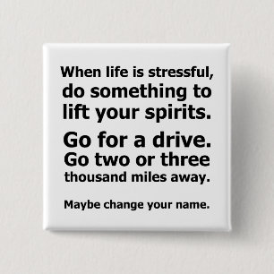 Wanneer het leven krachtig is vierkante button 5,1 cm