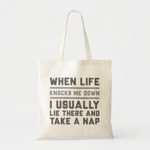 Wanneer het leven me omver slaat tote bag