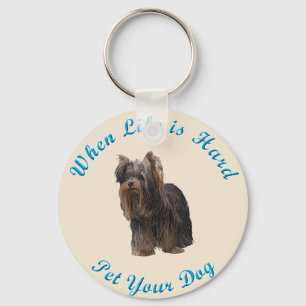Wanneer het leven moeilijk is (Yorkshire Terrier) Sleutelhanger