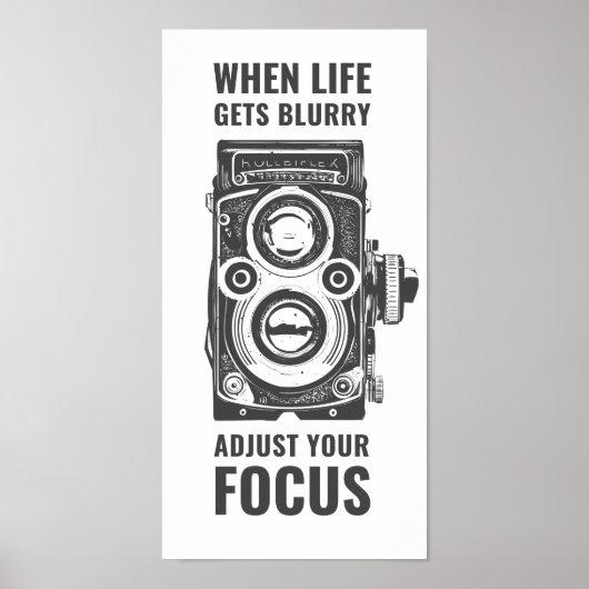 Wanneer het leven onscherp wordt, pas je focus aan poster (Voorkant)