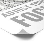 Wanneer het leven onscherp wordt, pas uw Focus Mot Poster (Hoek)