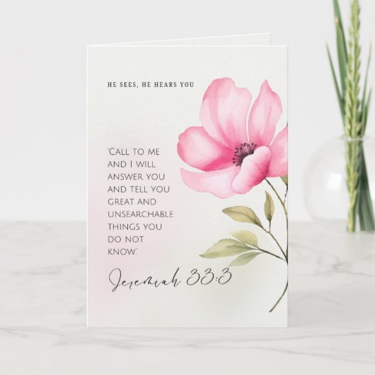 Wanneer het leven overweldigend voelt - bemoedigin bedankkaart (Voorkant)