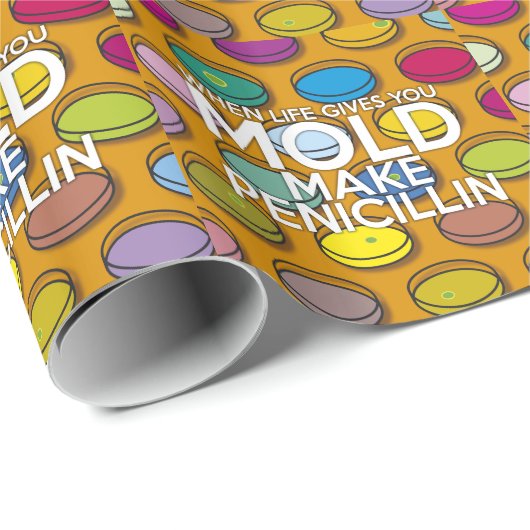 WANNEER HET LEVEN U GEEFT MOET U PENICILLIN MAKEN CADEAUPAPIER (Rol Hoek)