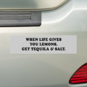 WANNEER HET LEVEN U LEMONS GEEFT - KRIJG TEQUILA E BUMPERSTICKER (Op auto)