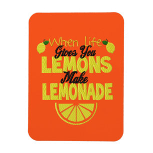 Wanneer het leven u Lemons (oranje achtergrond) ge Magneet
