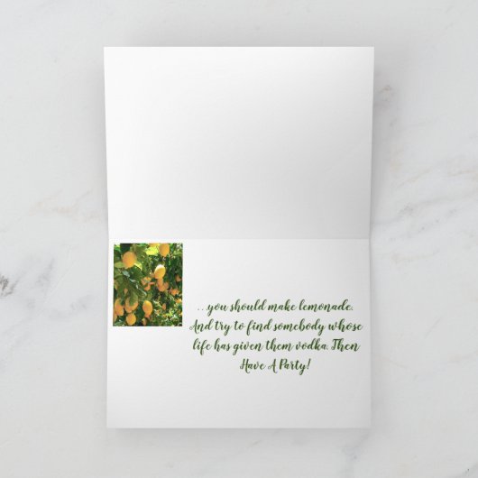 WANNEER HET LEVEN U LEMONS/UITBREIDING/HUMOR VERST KAART (Binnen)