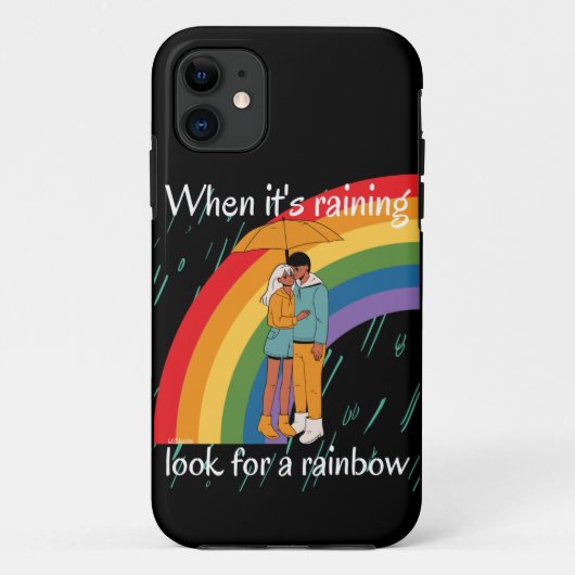 WANNEER HET RAINBOW NAAR EEN RAINBOW inspirerend K Case-Mate iPhone Case (Achterkant)