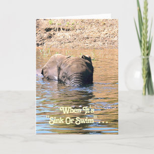 WANNEER HET ZINKEN OF ZWEMMEN / OLIFANT ZWEMMEN OV KAART
