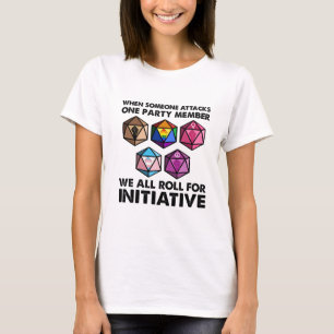 Wanneer iemand één partijlid aanvallen, is de LG T-shirt