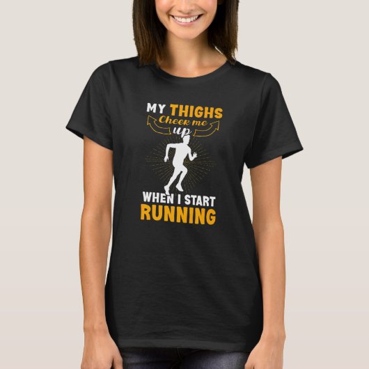 Wanneer ik begin met een half marathon fitnessloop t-shirt (Voorkant)