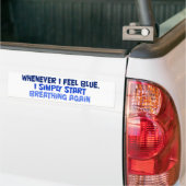Wanneer ik blauw voel bumpersticker (Op Truck)