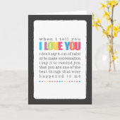 Wanneer ik u I vertel houd van u Leeg Wenskaart Kaart (Gele Bloem)