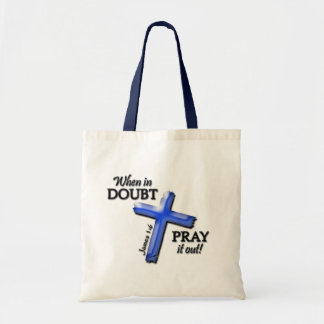 Wanneer in twijfel. . . (Blauw) Tote Bag