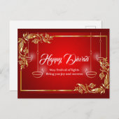 Wanneer is diwali feestdagenkaart (Voorkant / Achterkant)