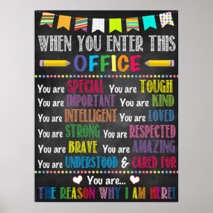 Wanneer je deze schooladviseur van de Kantoor inga Poster