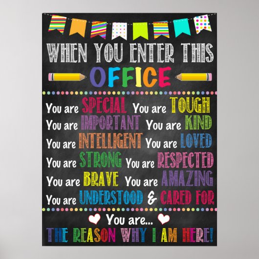 Wanneer je deze schooladviseur van de Kantoor inga Poster (Voorkant)