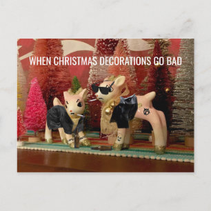 Wanneer kerstversieringen slecht briefkaart gaan