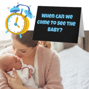 Wanneer kunnen we de Baby grappige nieuwe ouders K Kaart