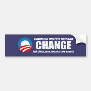 WANNEER LIBERALS Bumpersticker VERANDEREN