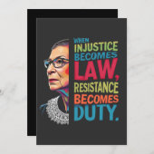 Wanneer onrecht de wet wordt, wordt verzet de plic aankondiging (Voorkant / Achterkant)