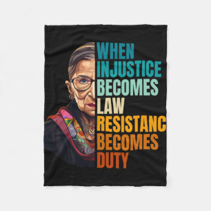 Wanneer onrecht de wet wordt, wordt verzet de plic fleece deken