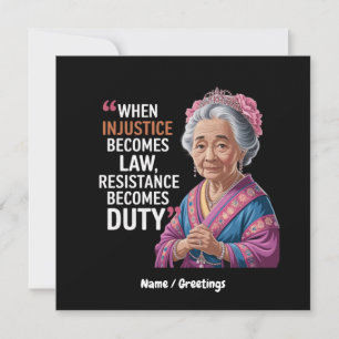 Wanneer onrecht de wet wordt, wordt verzet de plic kaart