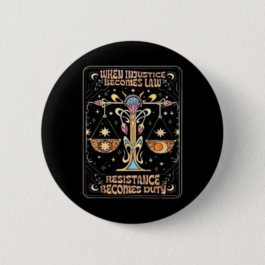 Wanneer onrecht de wet wordt, wordt verzet de plic ronde button 5,7 cm (Voorkant)