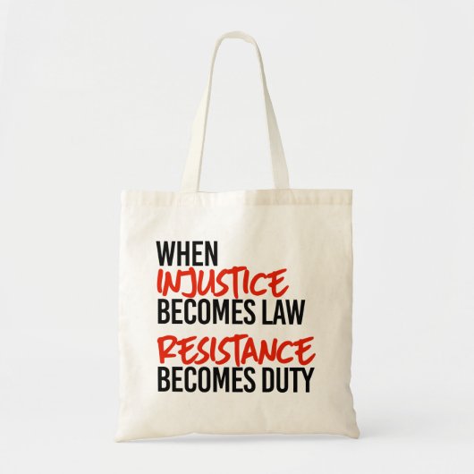 Wanneer onrecht wet wordt tote bag (Voorkant)