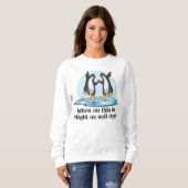 Wanneer op Thin Ice Pinguins Funny Design Trui (Voorkant volledig)