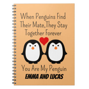 wanneer pinguïns hun partner vinden , blijven ze notitieboek