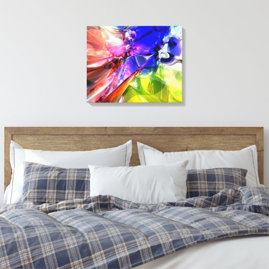 Wanneer regenbogen botsen canvas afdruk (Insitu (Slaapkamer))