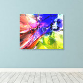 Wanneer regenbogen botsen canvas afdruk (Insitu (Houten vloer))