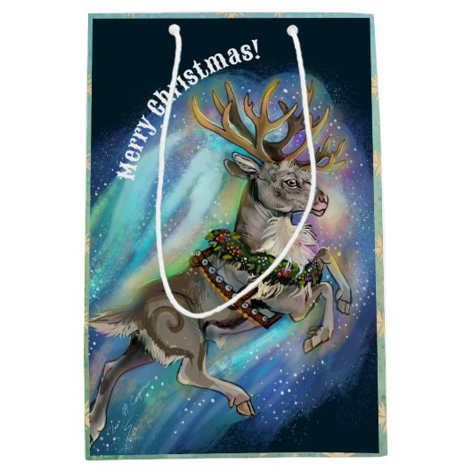 Wanneer rendieren vliegen medium cadeauzakje (Voorkant)