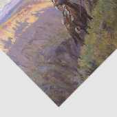 "Wanneer Shadows Hint Death" van Charles M Russell Tissuepapier (Detail)