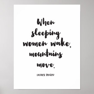 Wanneer slapende vrouwen wakker worden, bewegen de poster
