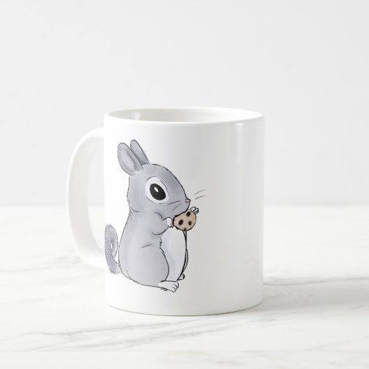 Wanneer u Fluffy Chinchilla Mok bent (Voorkant links)