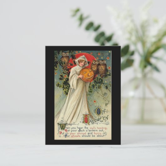 Wanneer u het Owl Hooting hoort Briefkaart (Staand voorkant)