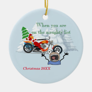 Wanneer u op de Naughty Lijst van de Kerstman bent Keramisch Ornament